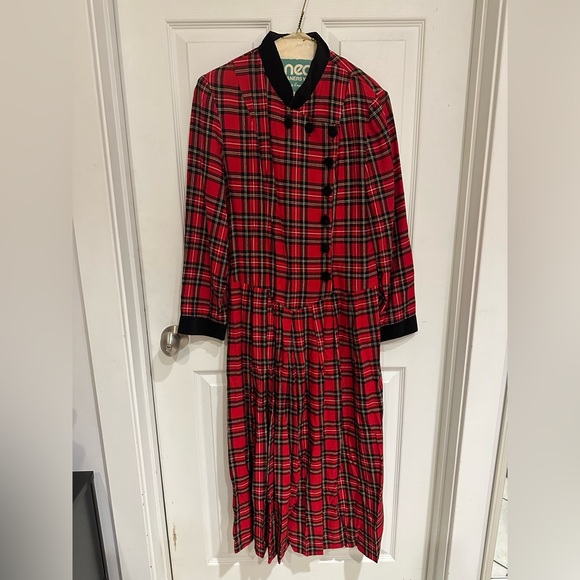 Red Plaid Dress - Picture 1 of 8